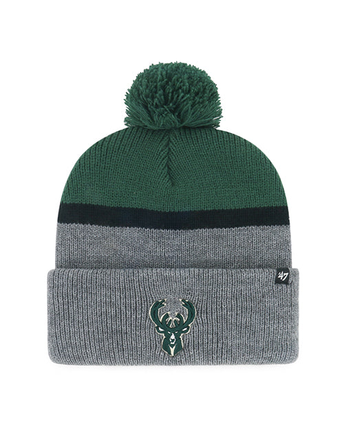 '47 Brand Lottery Milwaukee Bucks Pom Cuff Knit Hat-front