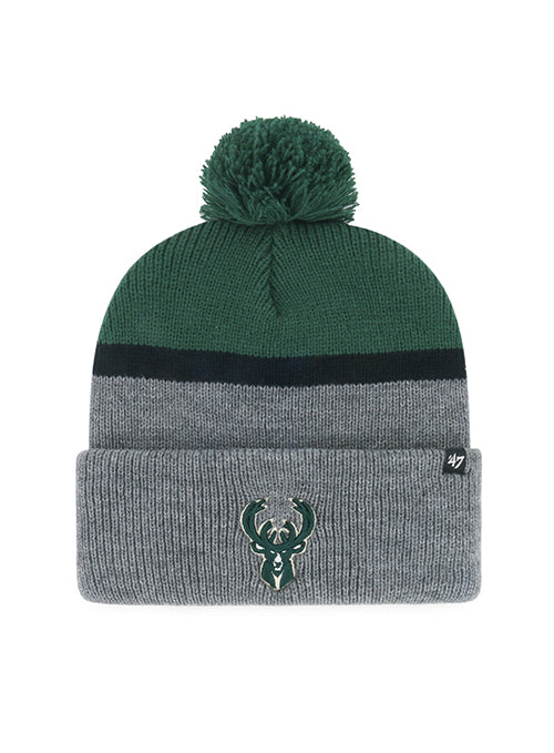 '47 Brand Lottery Milwaukee Bucks Pom Cuff Knit Hat-front