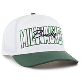 '47 Brand Hitch Lineman White Milwaukee Bucks Adjustable Hat-angled right