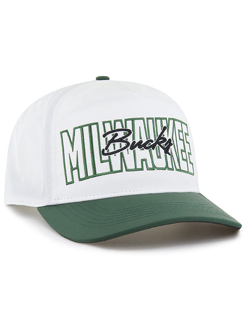 '47 Brand Hitch Lineman White Milwaukee Bucks Adjustable Hat-angled right