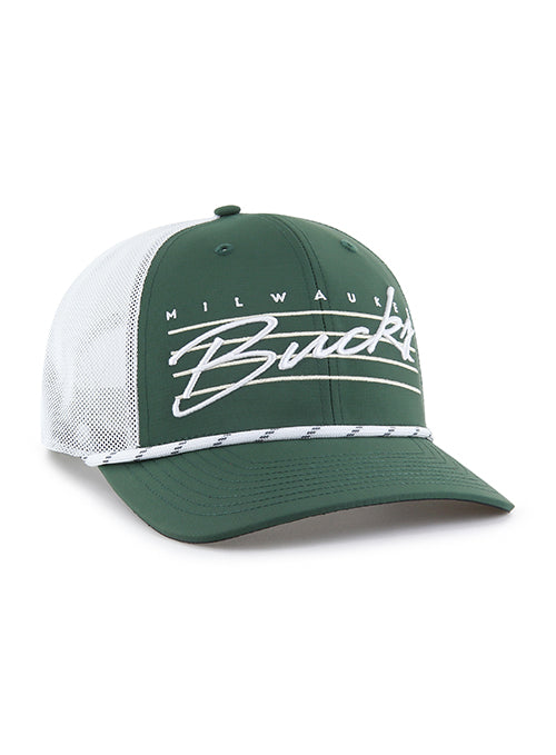 '47 Brand Milwaukee Bucks Downburst Trucker Adjustable Hat-angled right