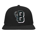 Pro Standard Mash Up Wool Milwaukee Bucks Snapback Hat-front