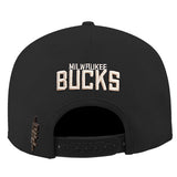 Pro Standard Mash Up Wool Milwaukee Bucks Snapback Hat- back