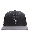 Pro Standard 2-Tone Cotton Milwaukee Bucks Snapback Hat-front 