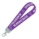 Pro Specialities Group Icon Purple Milwaukee Bucks Wristlet Lanyard