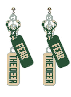 Pro Specialities Group Milwaukee Bucks 3 Charm Earrings