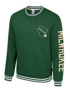 Stadium Essentials Half-Time Milwaukee Bucks Crewneck Sweatshirt-front