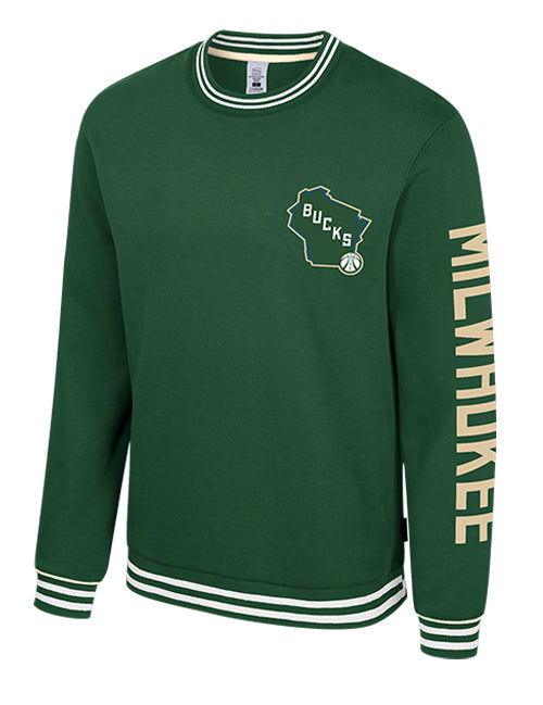 Stadium Essentials Half-Time Milwaukee Bucks Crewneck Sweatshirt-front