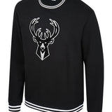 Stadium Essentials Chenille Club Level Milwaukee Bucks Crewneck Sweatshirt-front