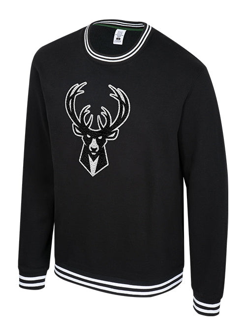 Stadium Essentials Chenille Club Level Milwaukee Bucks Crewneck Sweatshirt-front