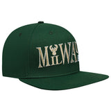 Pro Standard Typetallic Milwaukee Bucks Strapback Hat-right