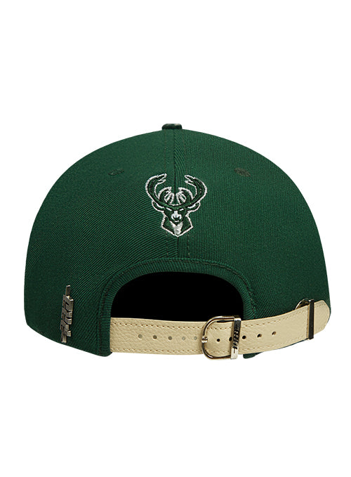 Pro Standard Typetallic Milwaukee Bucks Strapback Hat-back