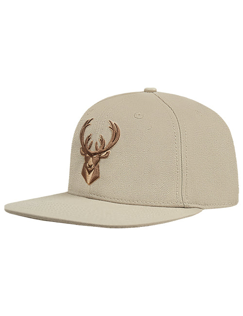 Pro Standard Gramercy Milwaukee Bucks 2-Tone Snapback Hat-angled left