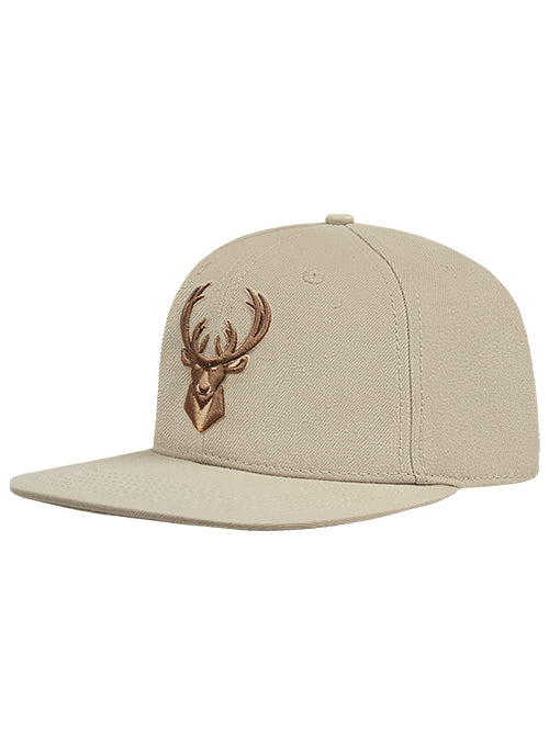 Pro Standard Gramercy Milwaukee Bucks 2-Tone Snapback Hat-angled left