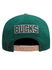 Pro Standard Old English Milwaukee Bucks Forest Snapback Hat-back