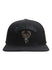 Pro Standard Old English Milwaukee Bucks Black Snapback Hat-front