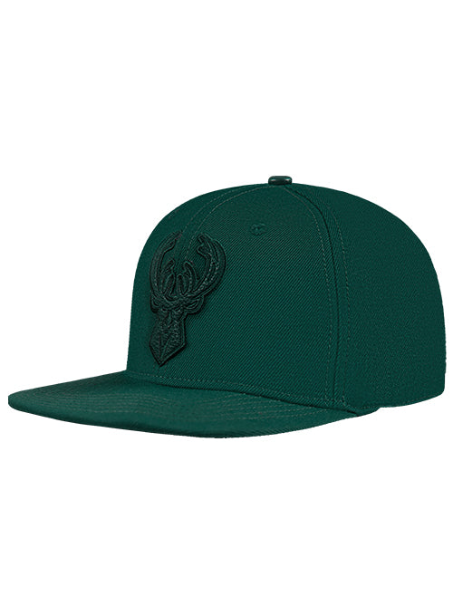 Pro Standard Triple Tonal Forest Milwaukee Bucks Snapback Hat-angled left