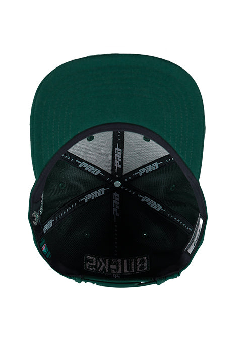 Pro Standard Triple Tonal Forest Milwaukee Bucks Snapback Hat-UV