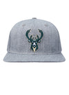 Pro Standard Klassische graue Icon Milwaukee Bucks Snapback-Kappe