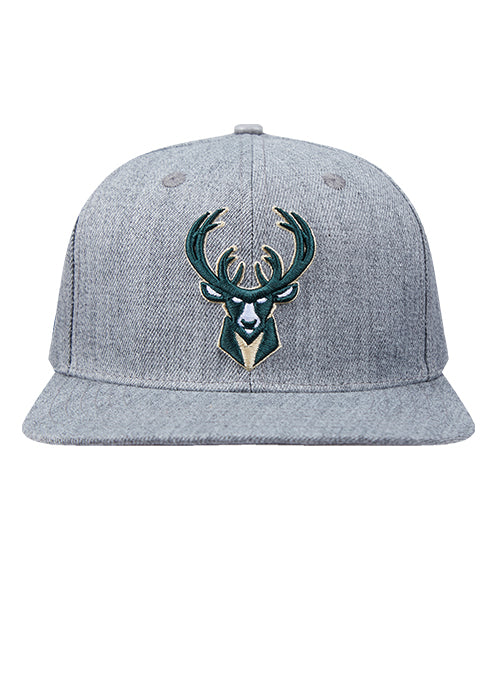 Pro Standard Classic Gray Icon Milwaukee Bucks Snapback Hat