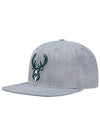 Pro Standard Klassische graue Icon Milwaukee Bucks Snapback-Kappe