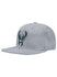 Pro Standard Klassische graue Icon Milwaukee Bucks Snapback-Kappe