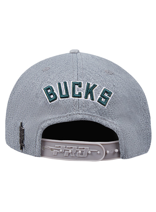 Pro Standard Klassische graue Icon Milwaukee Bucks Snapback-Kappe