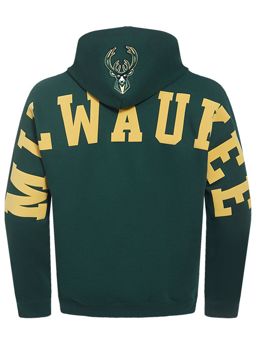 Pro Standard Wingspan Forest Milwaukee Bucks Hooded Sweatshirt-back