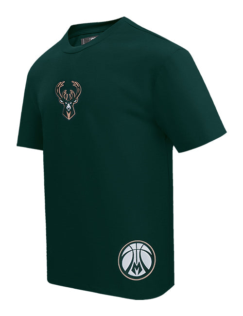 Pro Standard Wingspan Drop Shoulder Milwaukee Bucks T-Shirt-angled front 