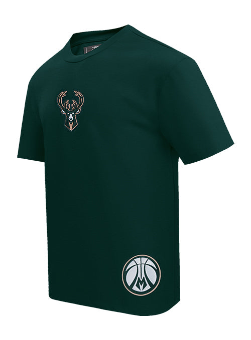 Pro Standard Wingspan Drop Shoulder Milwaukee Bucks T-Shirt-angled front 