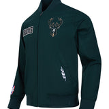 Pro Standard Wingspan Milwaukee Bucks Twill Jacket-angled front