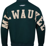 Pro Standard Wingspan Milwaukee Bucks Twill Jacket-back