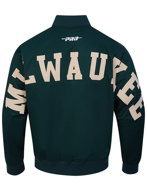 Pro Standard Wingspan Milwaukee Bucks Twill Jacket-back