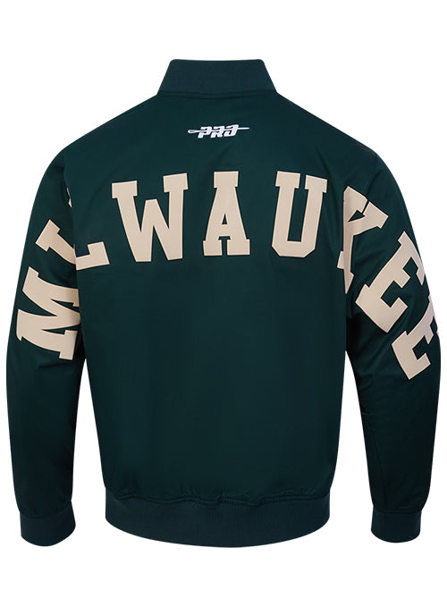 Pro Standard Wingspan Milwaukee Bucks Twill Jacket-back