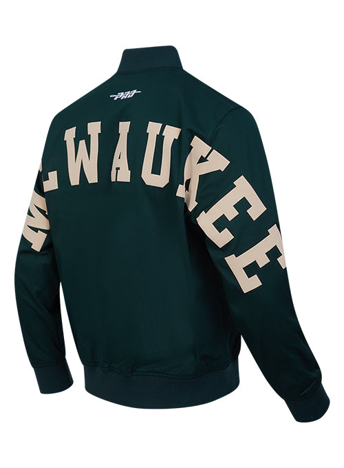 Pro Standard Wingspan Milwaukee Bucks Twill Jacket-angled back