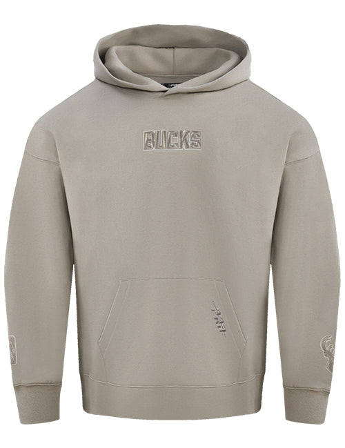 Pro Standard Wingspan Milwaukee Bucks Taupe Hooded Sweatshirt-front
