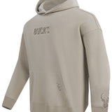 Pro Standard Wingspan Milwaukee Bucks Taupe Hooded Sweatshirt-angled front