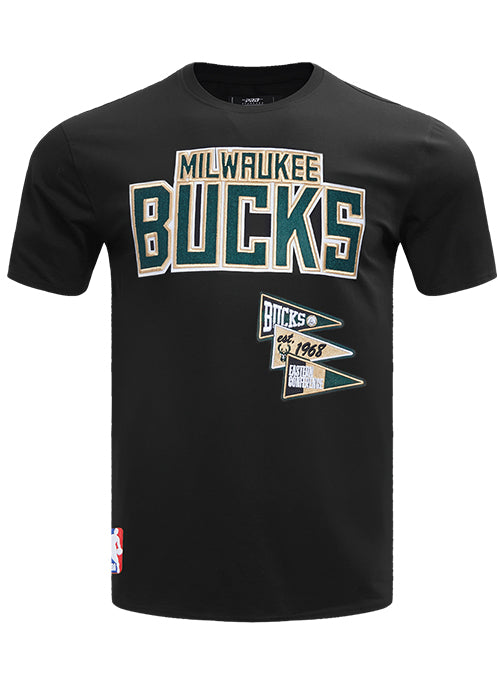 Pro Standard Pennants Black Milwaukee Bucks T-Shirt-front