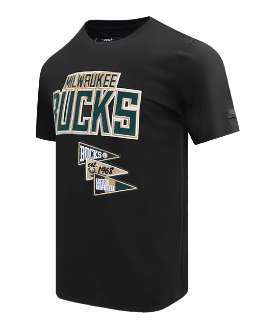 Pro Standard Pennants Black Milwaukee Bucks T-Shirt-angled front