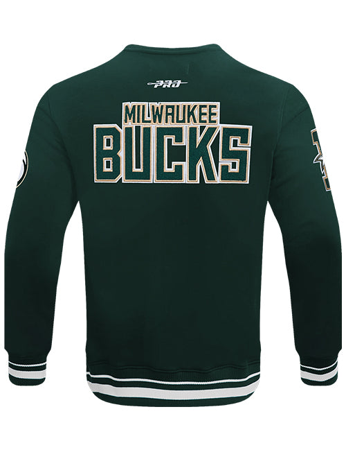 Pro Standard Pennants Milwaukee Bucks Crewneck Sweatshirt-back