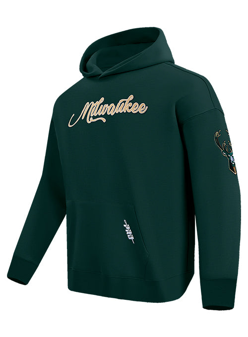 Pro Standard City Signature Milwaukee Bucks Hooded Sweatshirt-angled front 