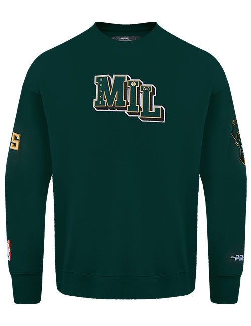 Pro Standard City Signature Milwaukee Bucks Crewneck Sweatshirt-front