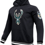 Pro Standard Retro Classic Milwaukee Bucks Hooded Sweatshirt-angled front