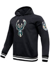 Pro Standard Retro Classic Milwaukee Bucks Hooded Sweatshirt-angled front