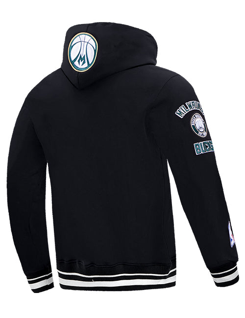 Pro Standard Retro Classic Milwaukee Bucks Hooded Sweatshirt-angled back