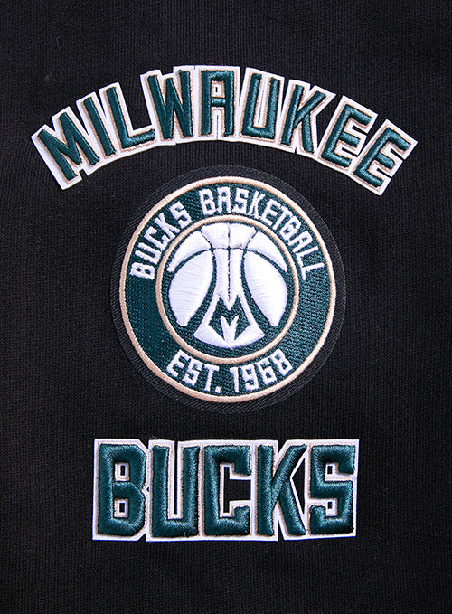 Pro Standard Retro Classic Milwaukee Bucks Hooded Sweatshirt-sleeve patch