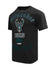 Pro Standard Old English Black Milwaukee Bucks T-Shirt-angled front