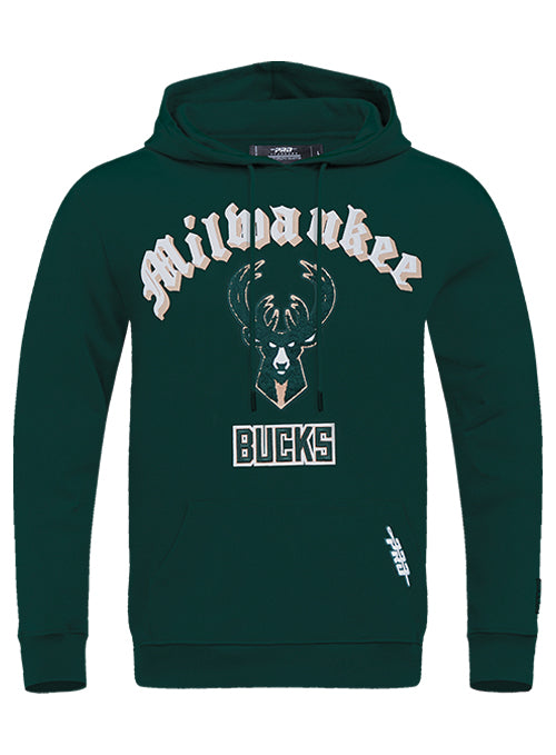 Pro Standard Old English Milwaukee Bucks Hooded Sweatshirt