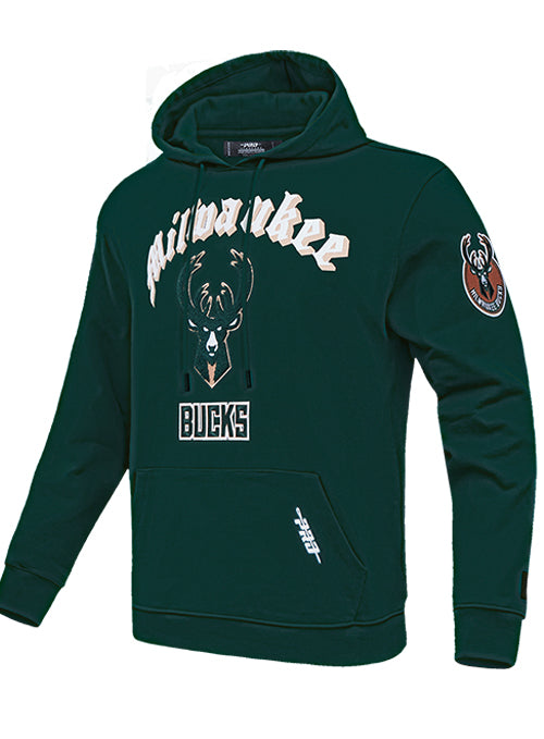 Pro Standard Old English Milwaukee Bucks Hooded Sweatshirt