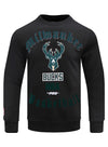 Pro Standard Old English Milwaukee Bucks Crewneck Sweatshirt-front